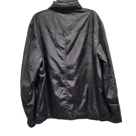 Banana Republic Jacket Men's Size XL Gray Waterproof Windbreaker Hooded Zip - Picture 12 of 16